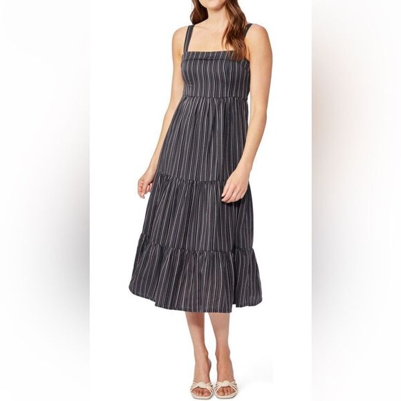 Paige Santibel Tiered Midi Dress NWT - Picture 1 of 6